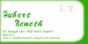 hubert nemeth business card